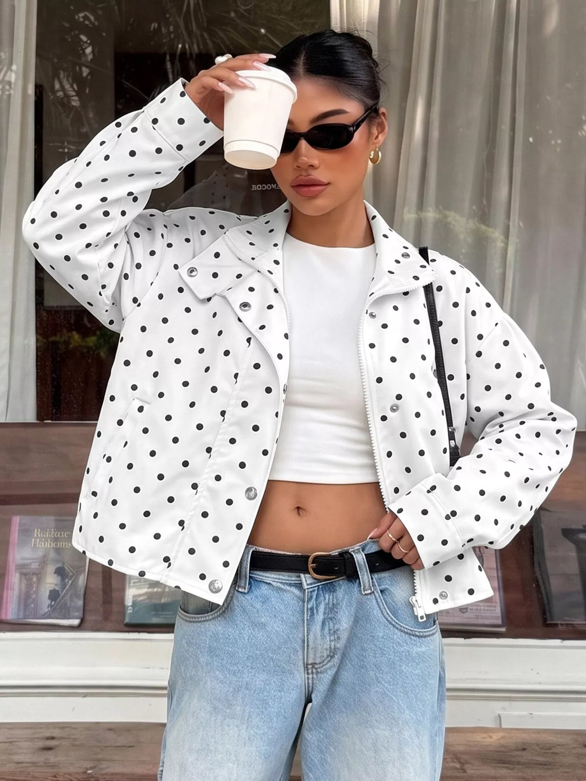Veste Perla courte à pois – photo produit 4