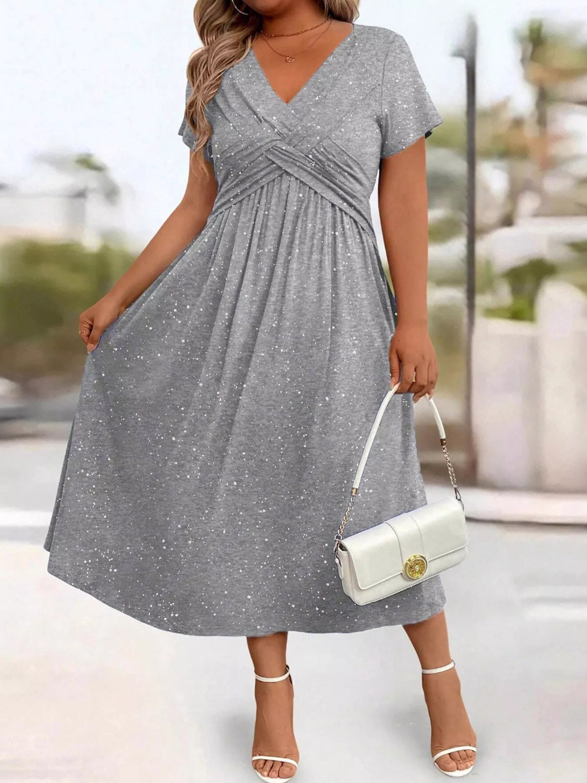 Robe midi Daphné pailletée – photo produit 4