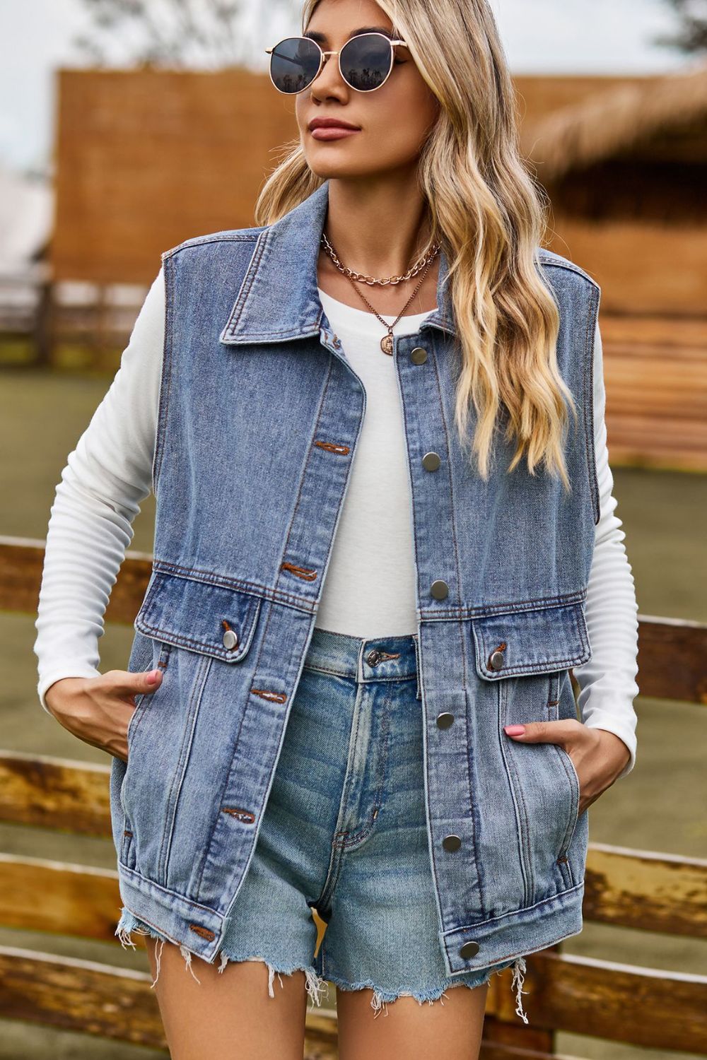 Top en jean Manny sans manches – photo produit 3