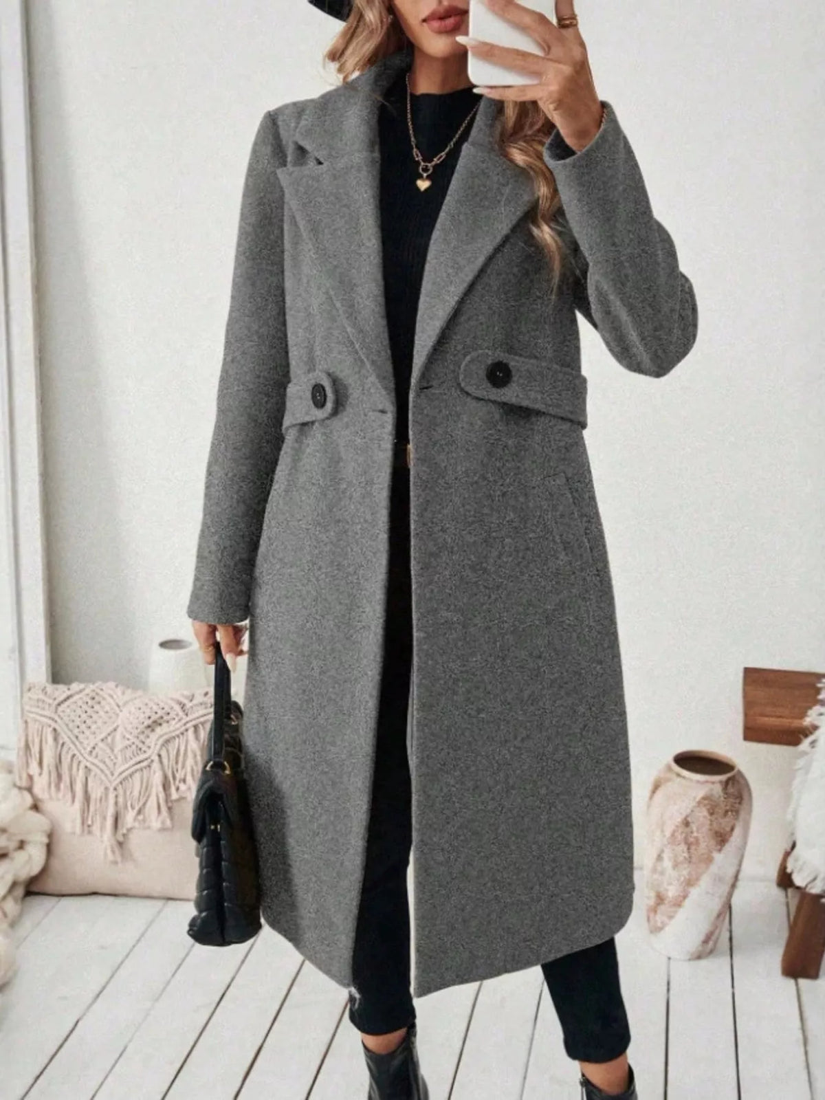 Manteau Livia ceinturé grande taille – photo produit 2