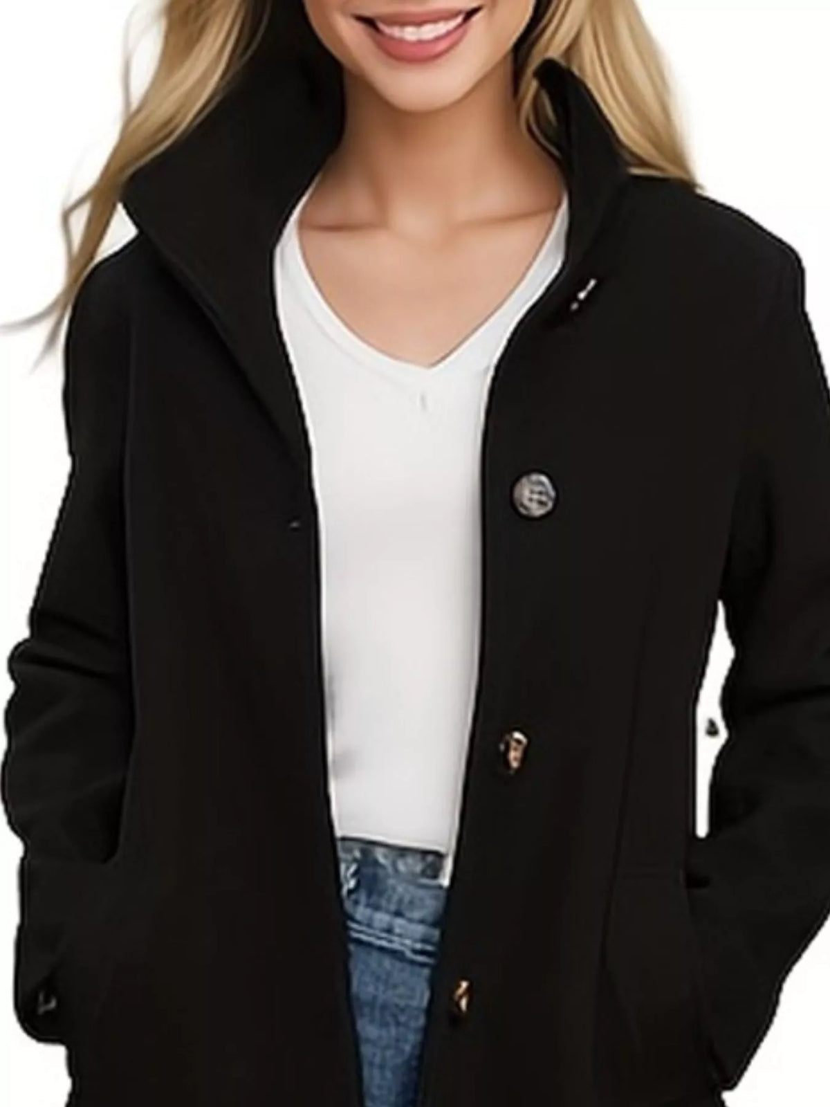 Manteau Mirella – boutonné manches longues – photo produit 5