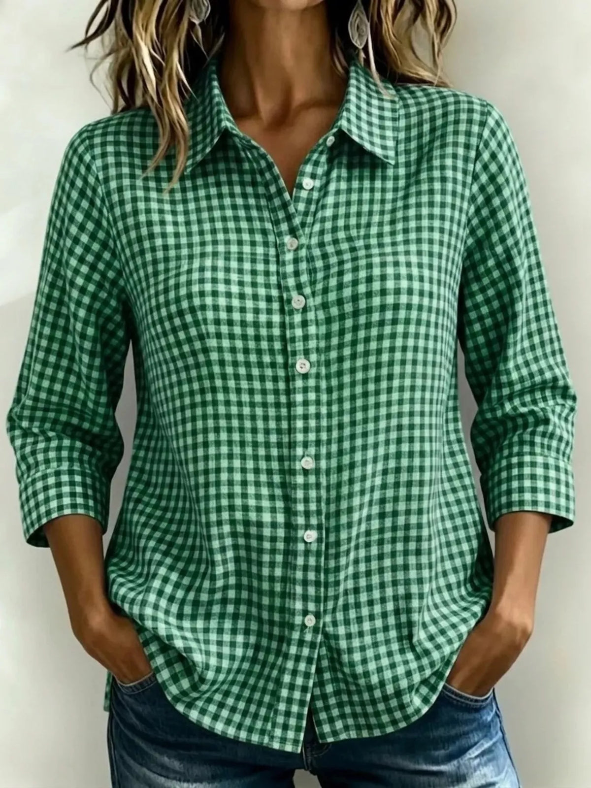 Chemise Céliane à carreaux – photo produit 5