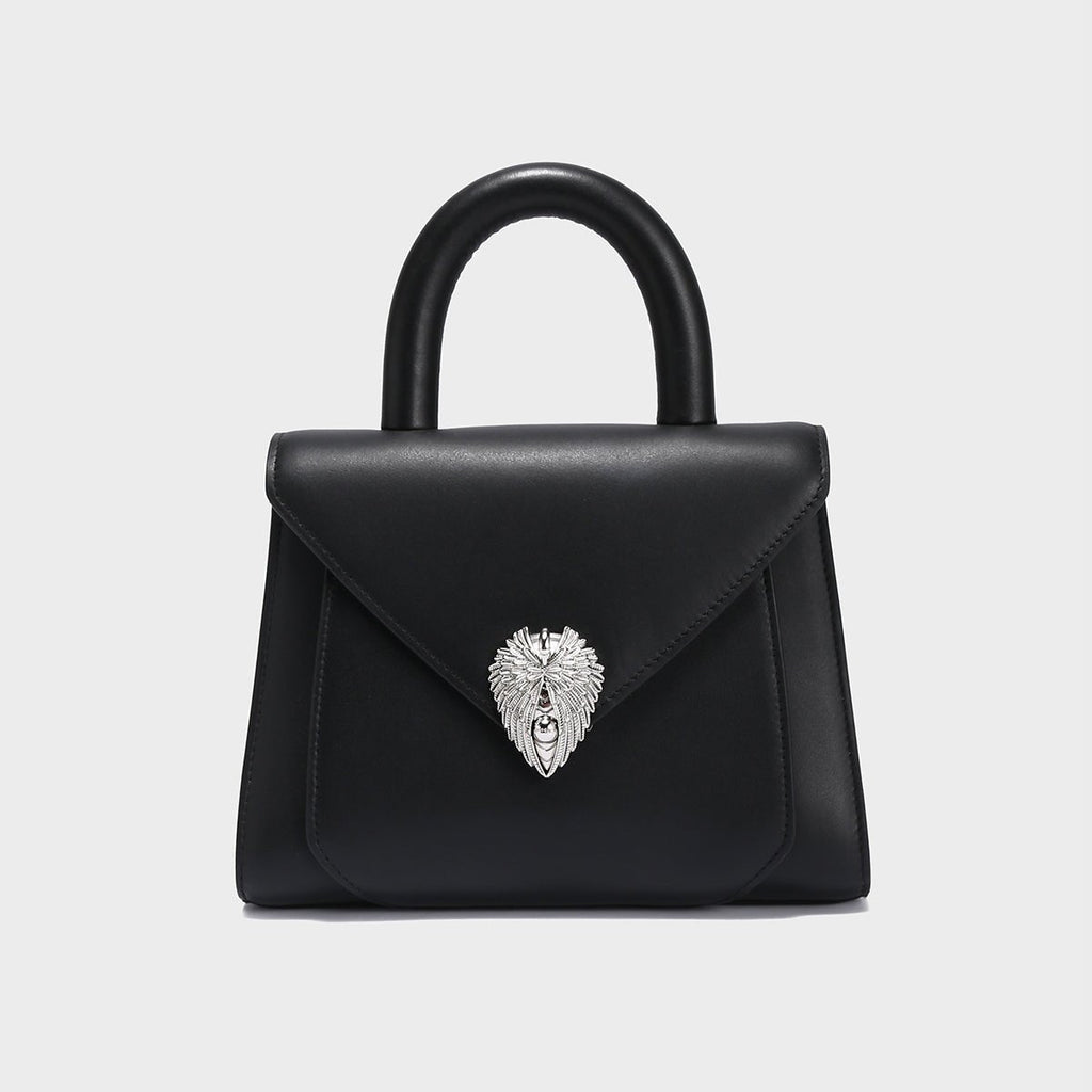Sac Anthea en cuir à chaîne argentée – photo produit 9