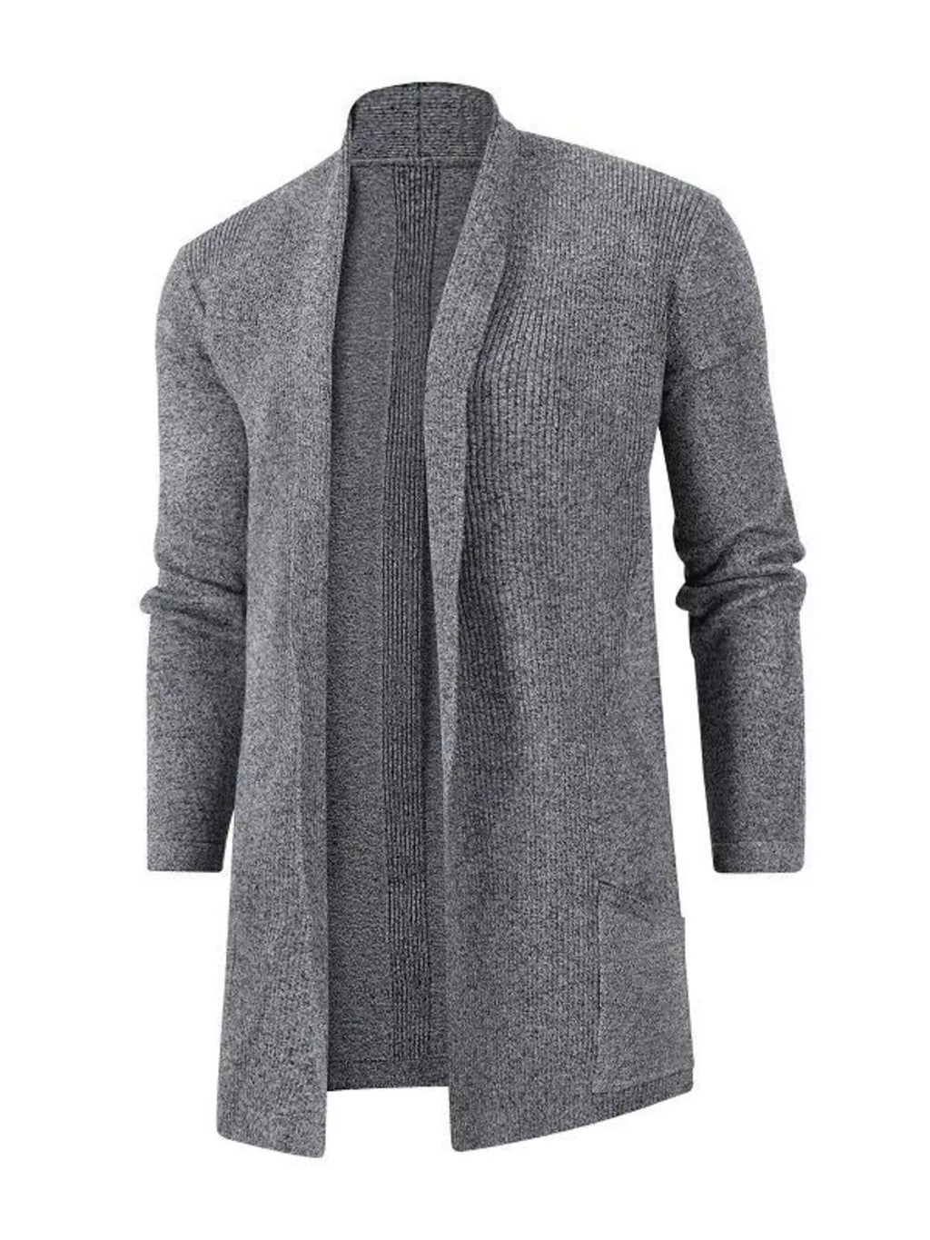 Gilet Nils – long chiné – photo produit 1
