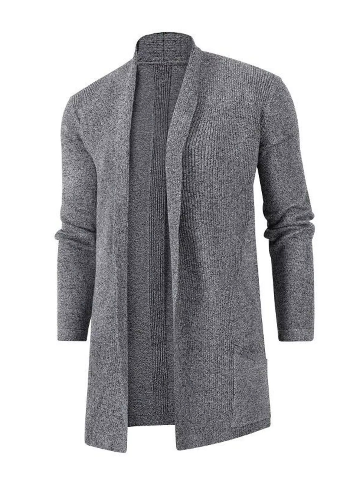 Gilet Nils – long chiné – photo produit 1