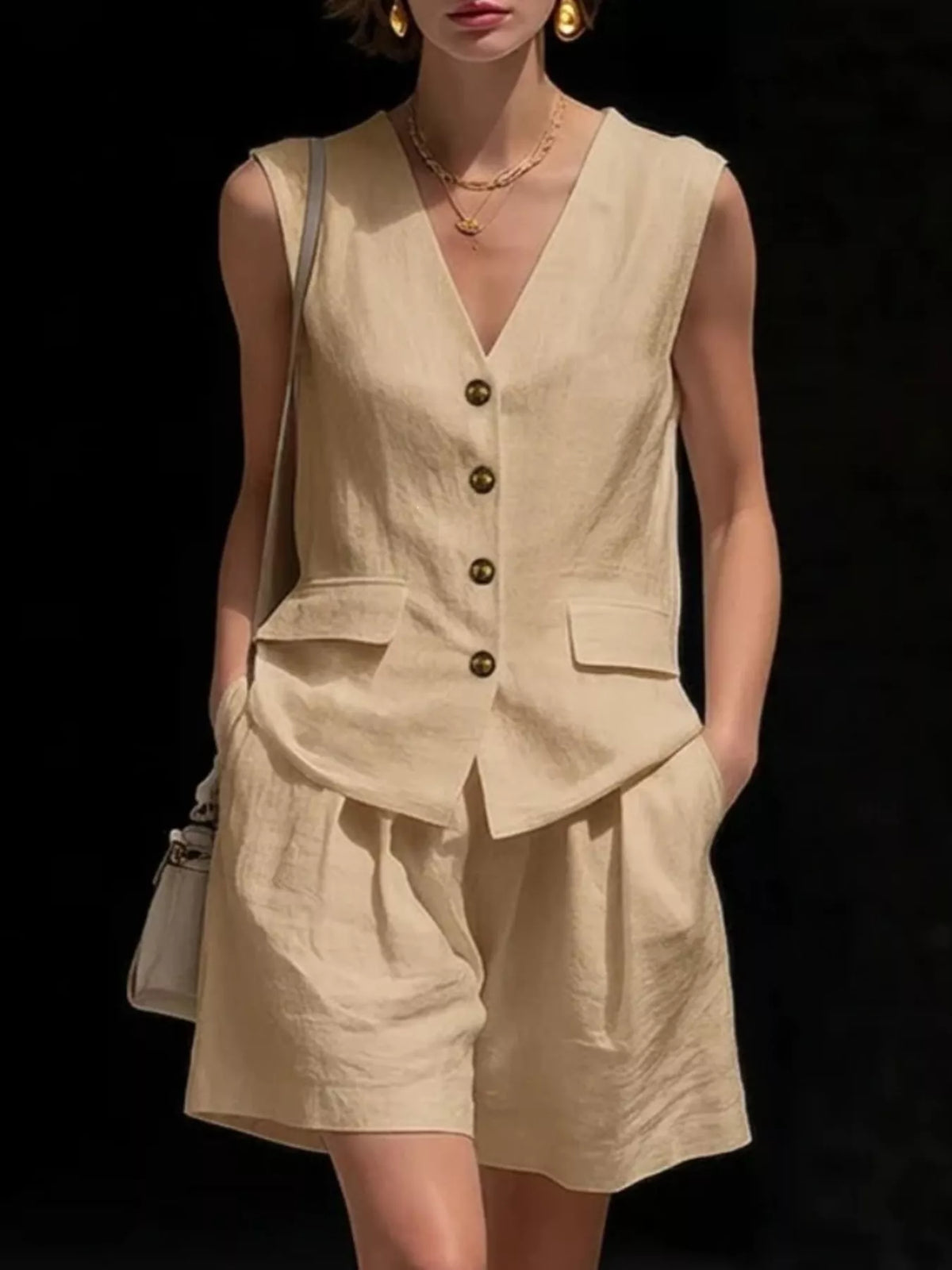Ensemble Belinda gilet et short – photo produit 5
