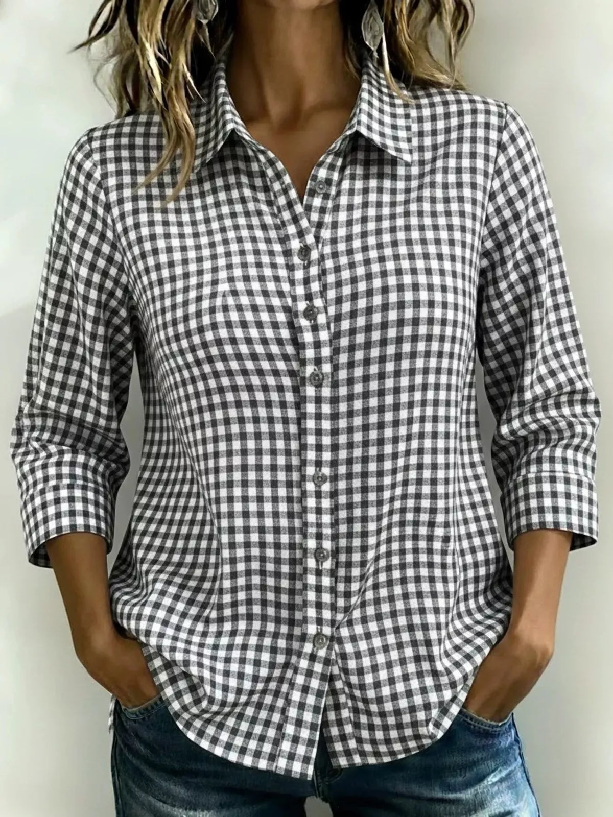 Chemise Céliane à carreaux – photo produit 3