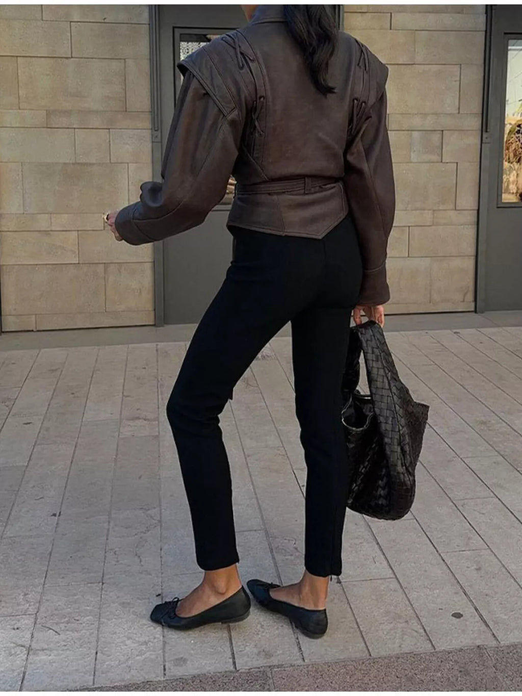 Veste Romy ceinturée effet cuir – photo produit 7