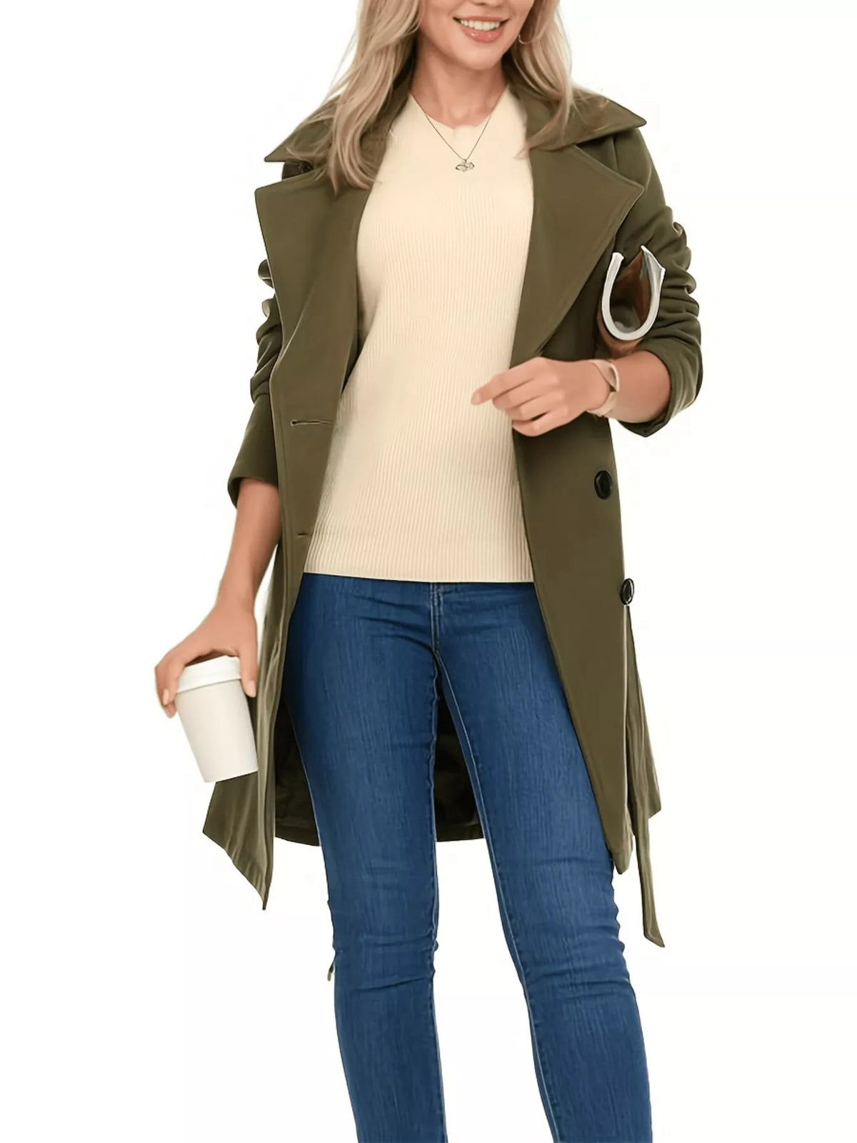 Manteau Salomé – croisé manches longues – photo produit 1