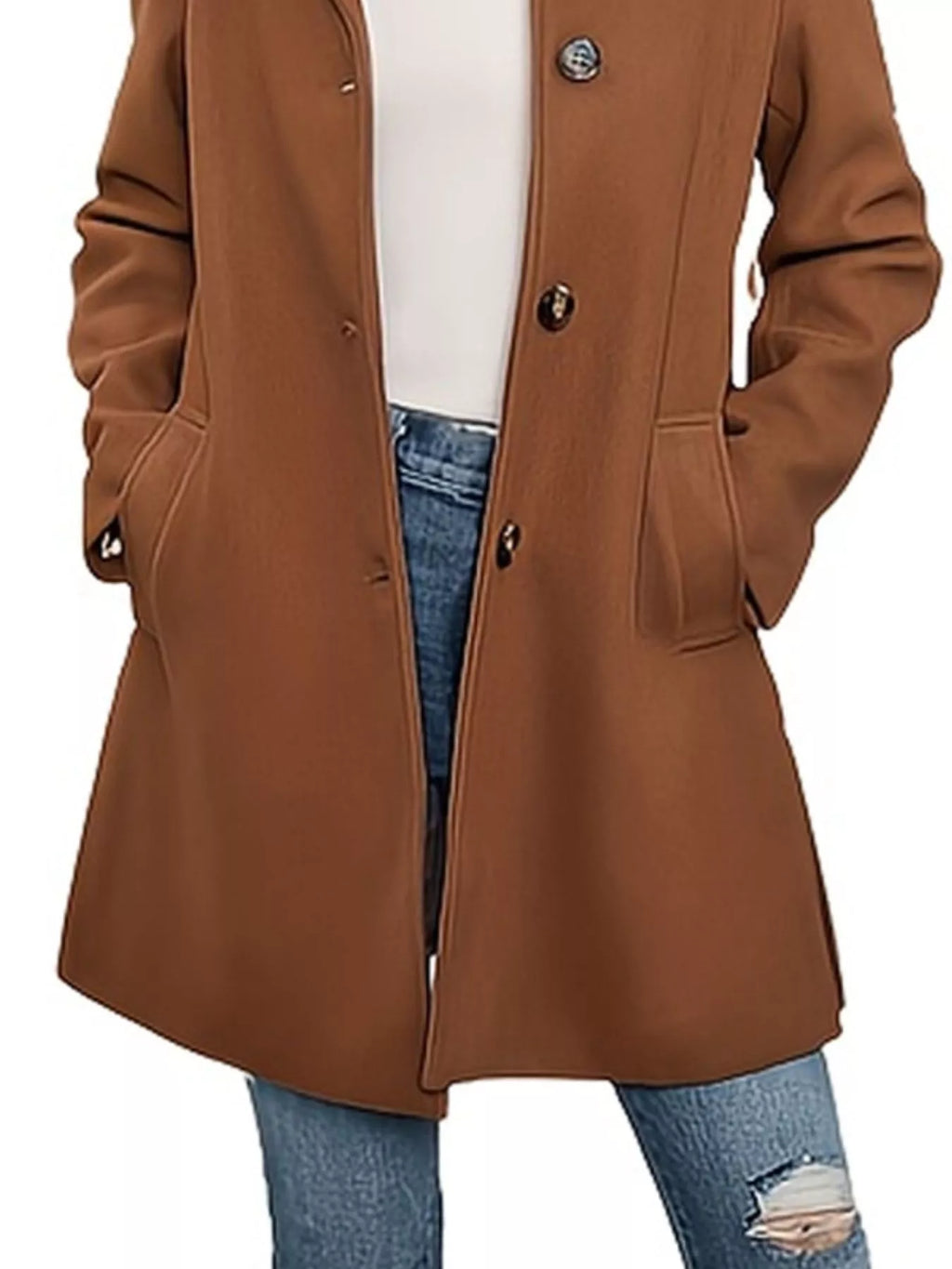 Manteau Mirella – boutonné manches longues – photo produit 3