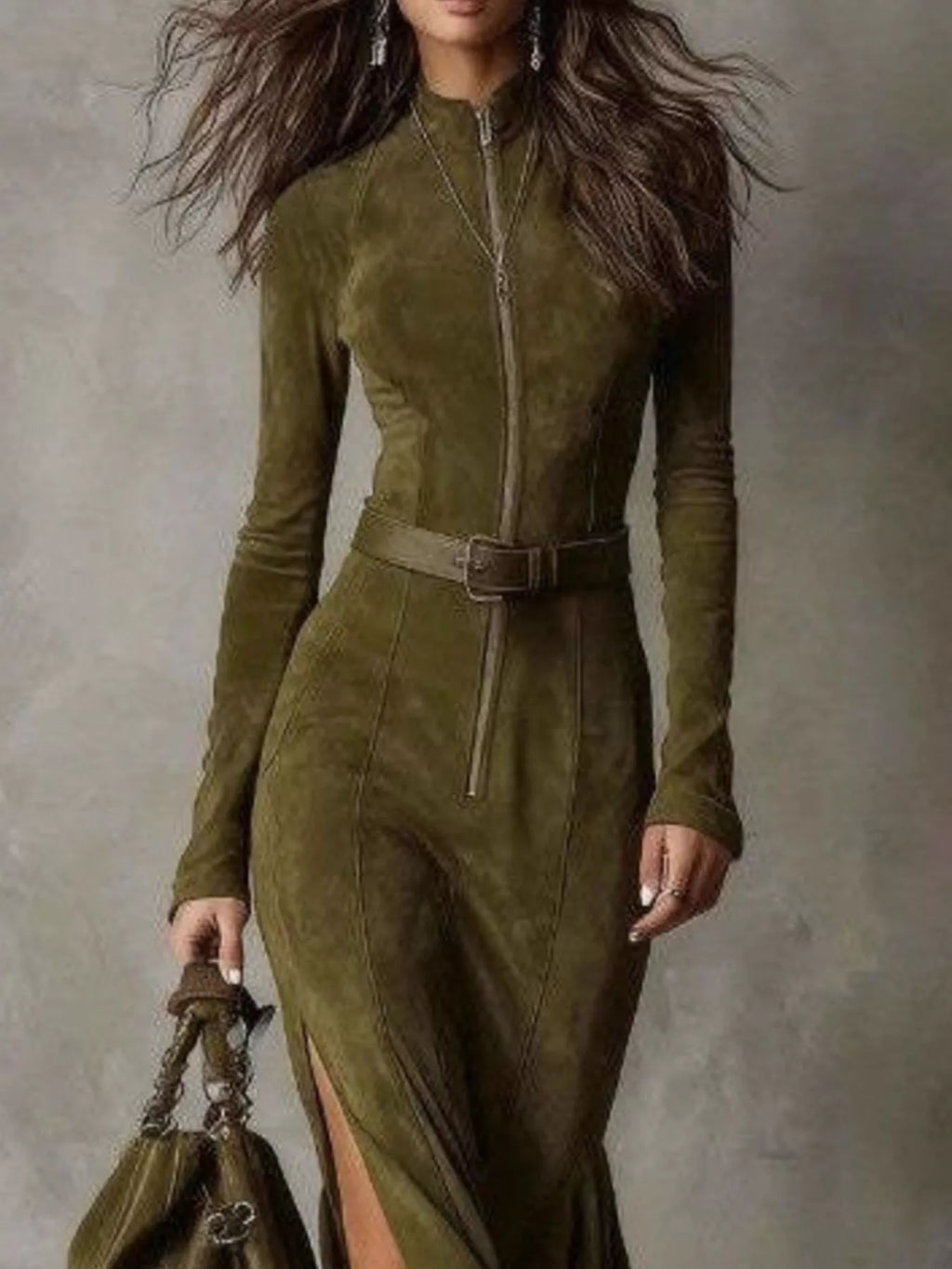 Robe Irina zippée à fente – photo produit 5