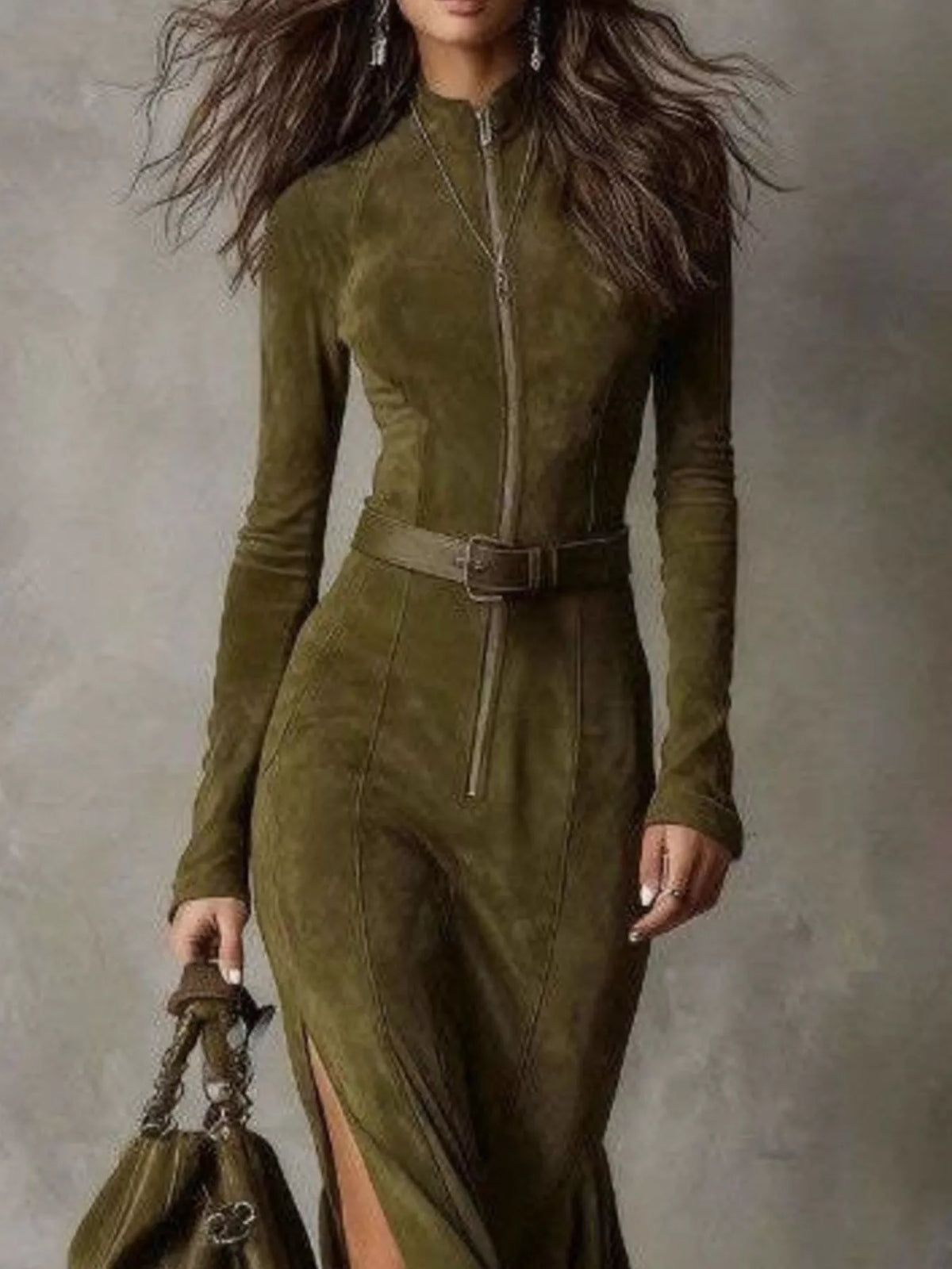 Robe Irina zippée à fente – photo produit 5
