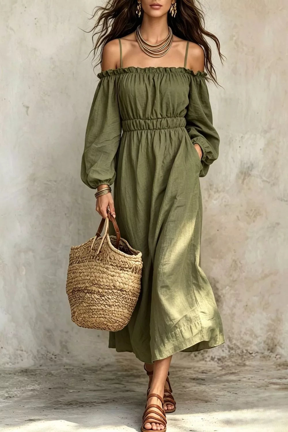 Robe Ilyana manches ballon – photo produit 1
