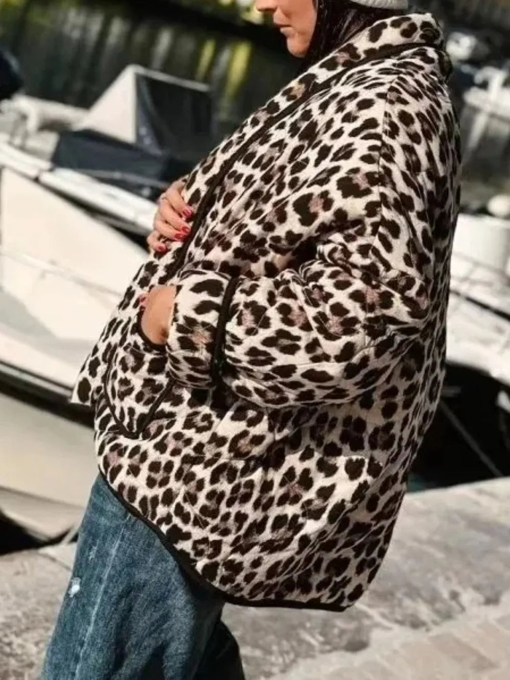 Manteau Éloane léopard – photo produit 1