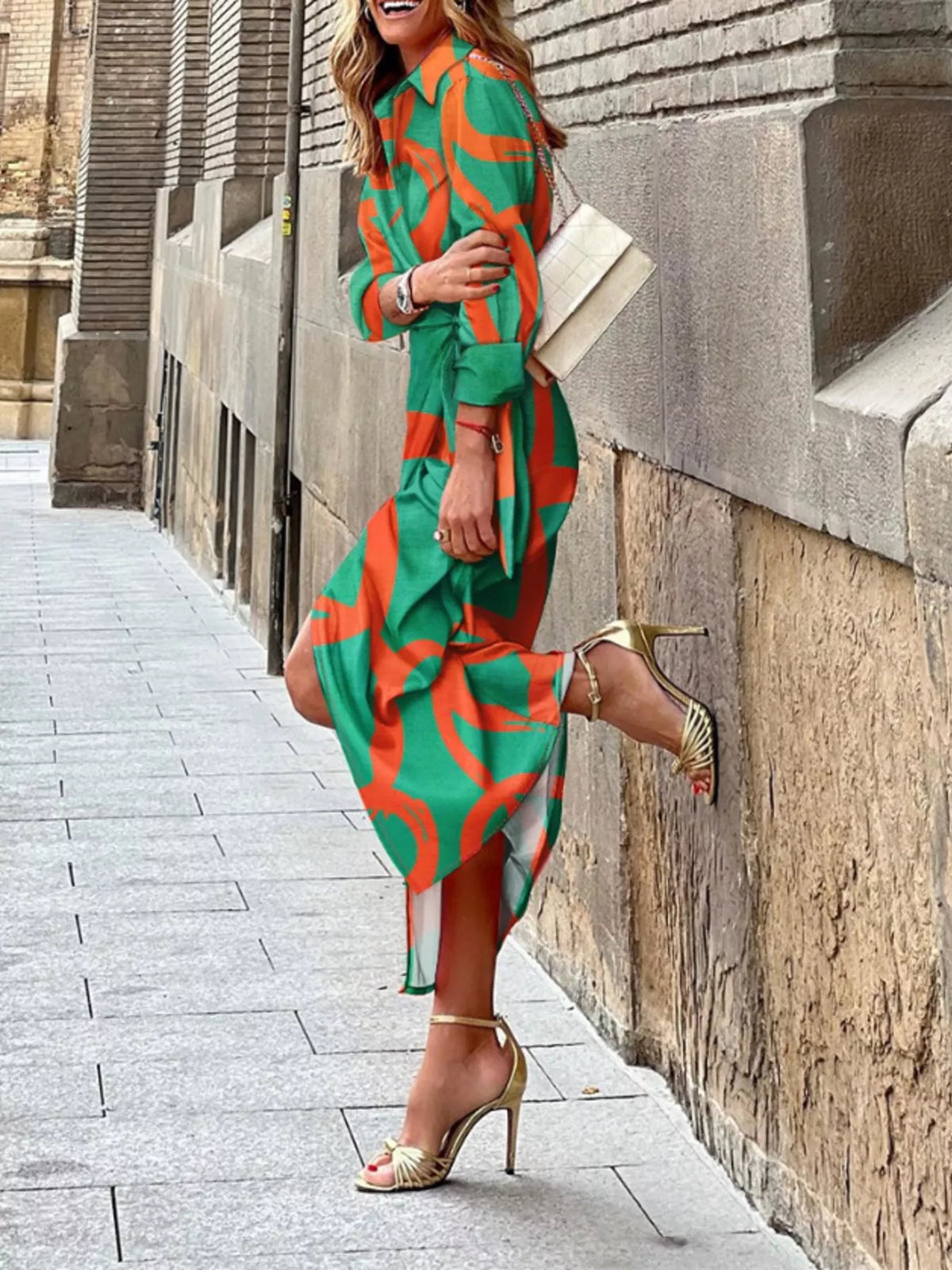 Robe midi Shamara portefeuille – photo produit 5