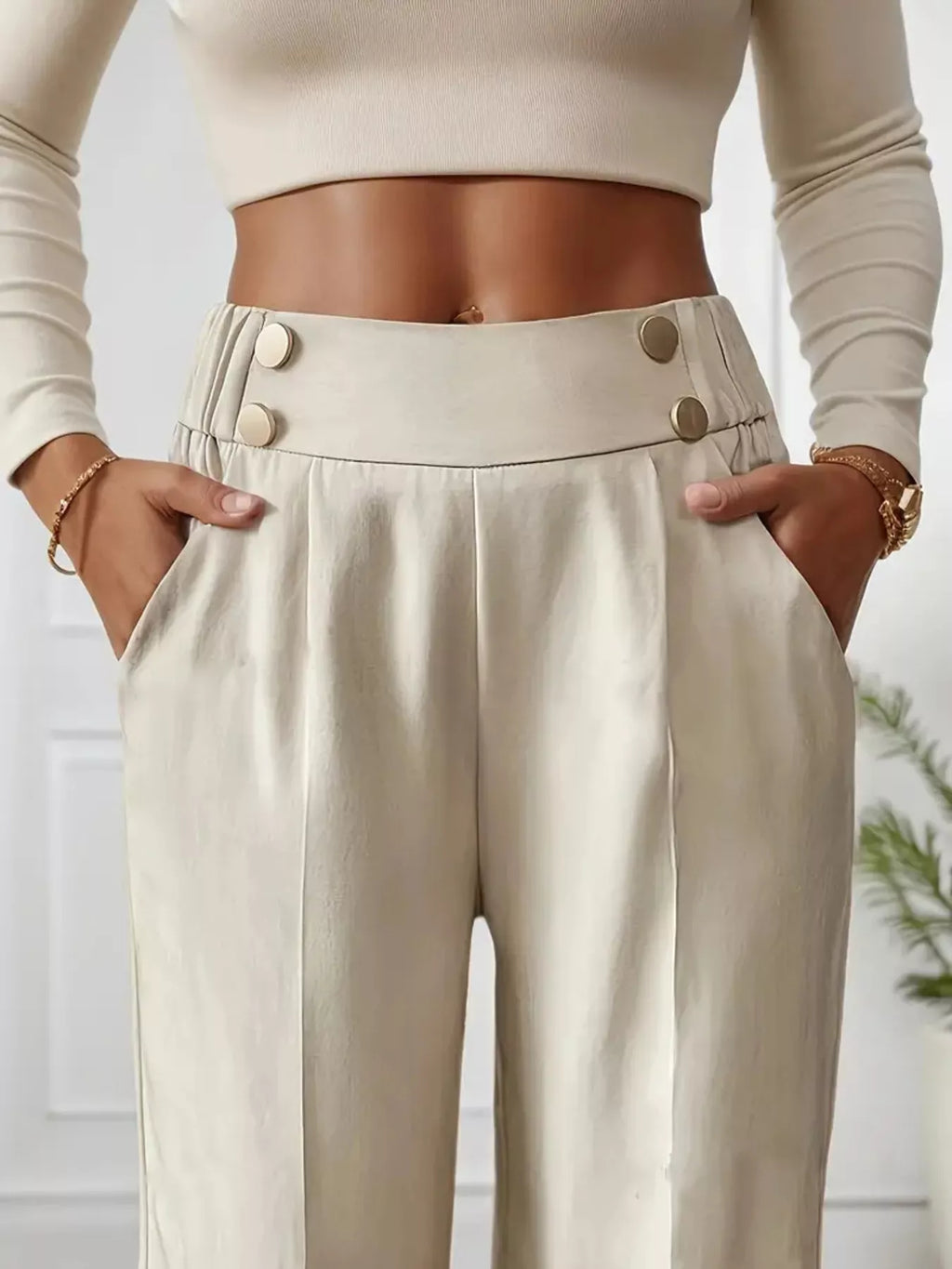 Pantalon Moya large taille haute – photo produit 2