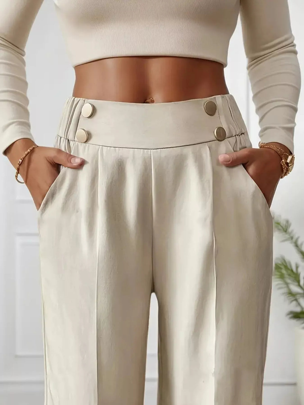 Pantalon Moya large taille haute – photo produit 2