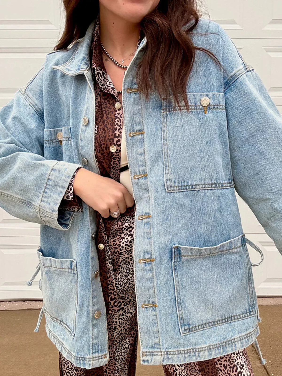 Veste en jean Livia à poches plaquées – photo produit 1