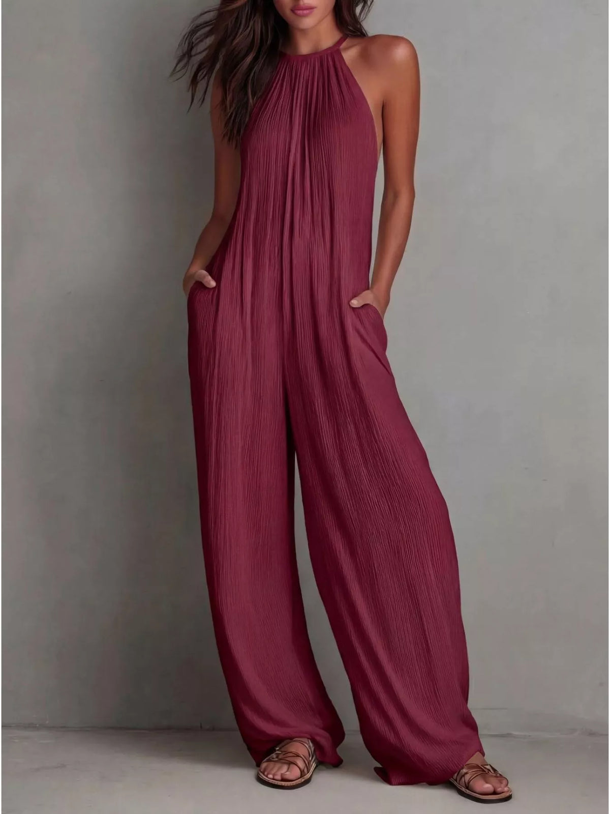 Combinaison Solène – pantalon large sans manches – photo produit 3