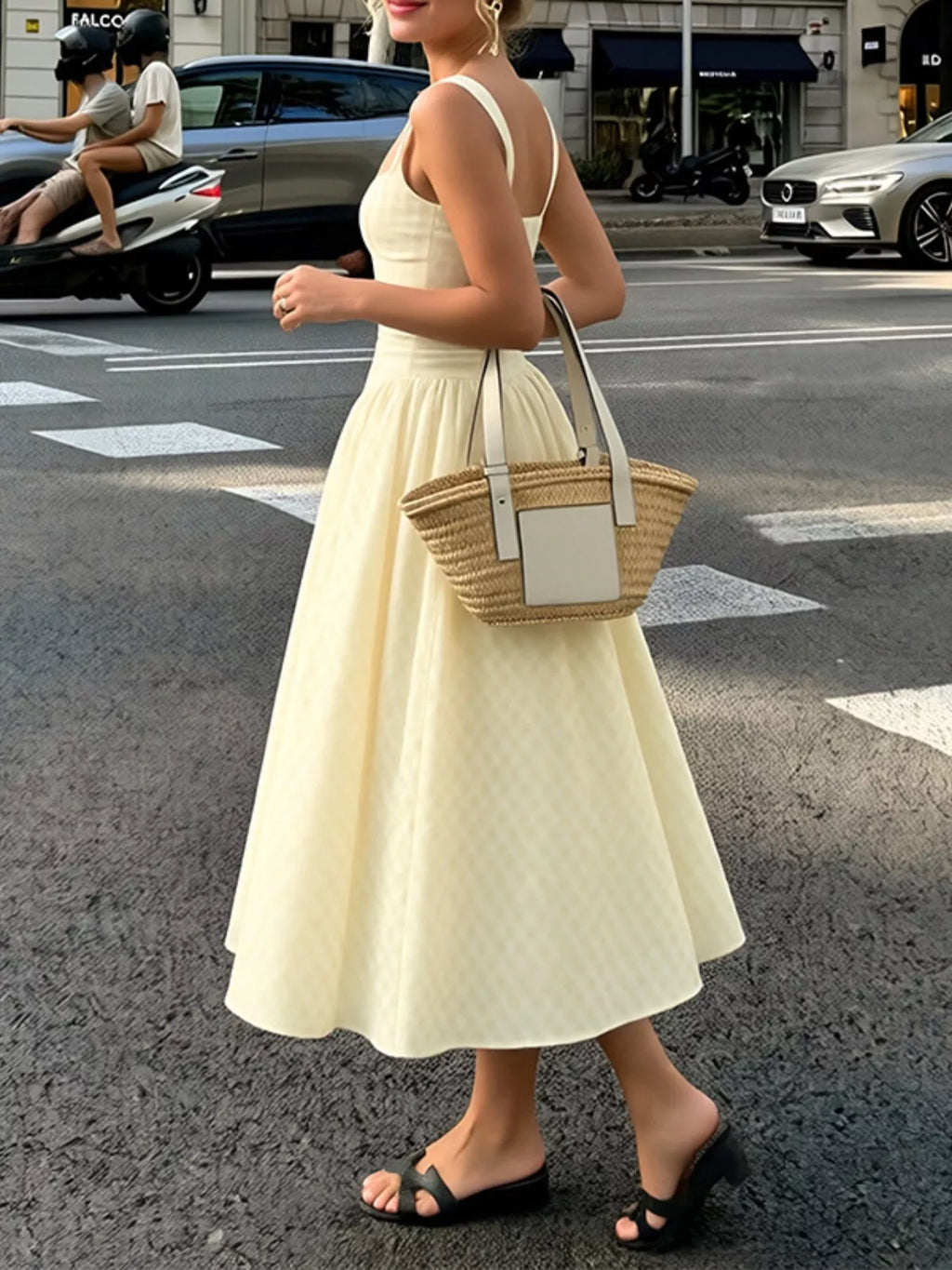 Robe midi Maya à carreaux – photo produit 2