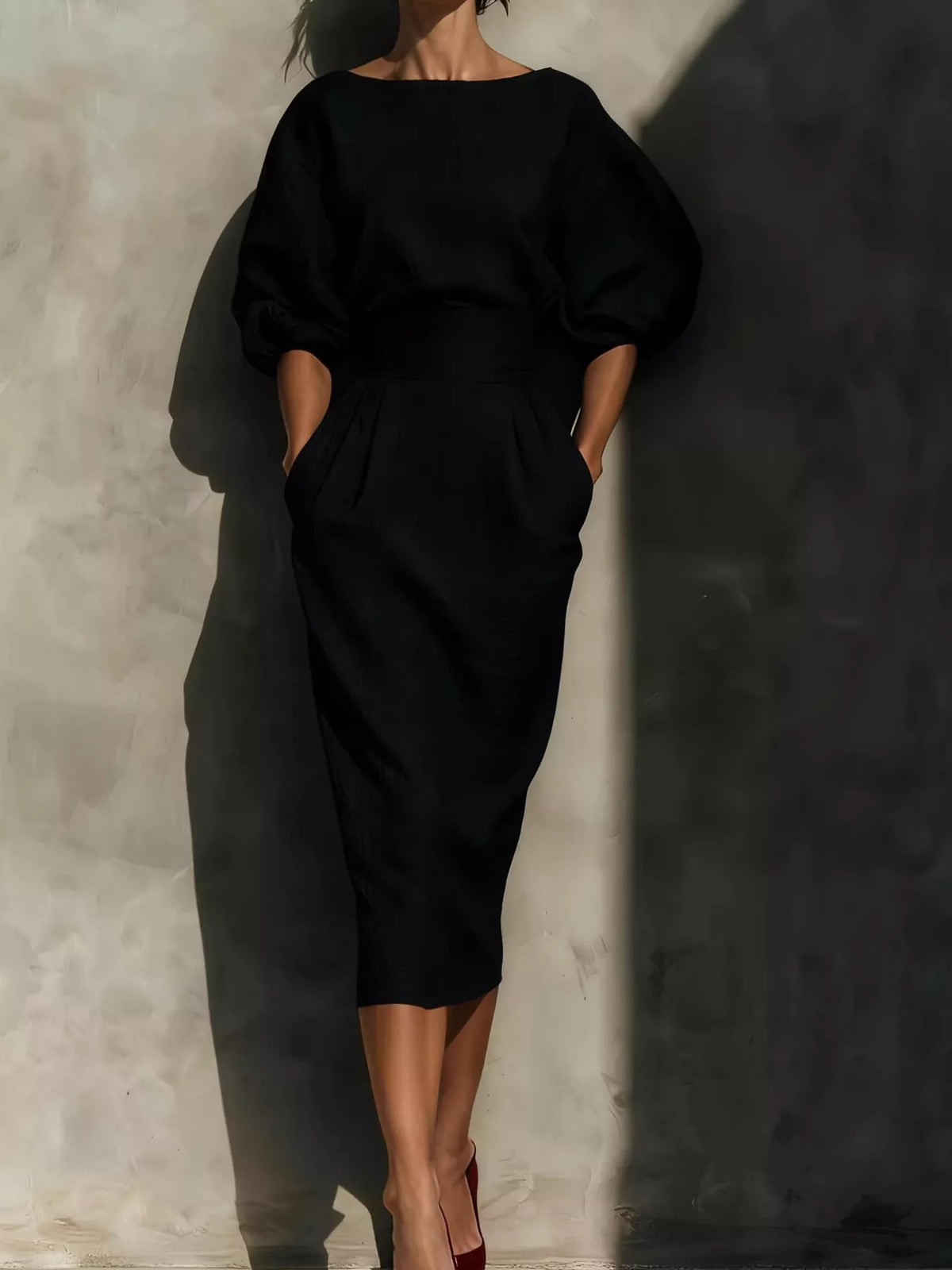 Robe – Mélina midi col grande taille – photo produit 3
