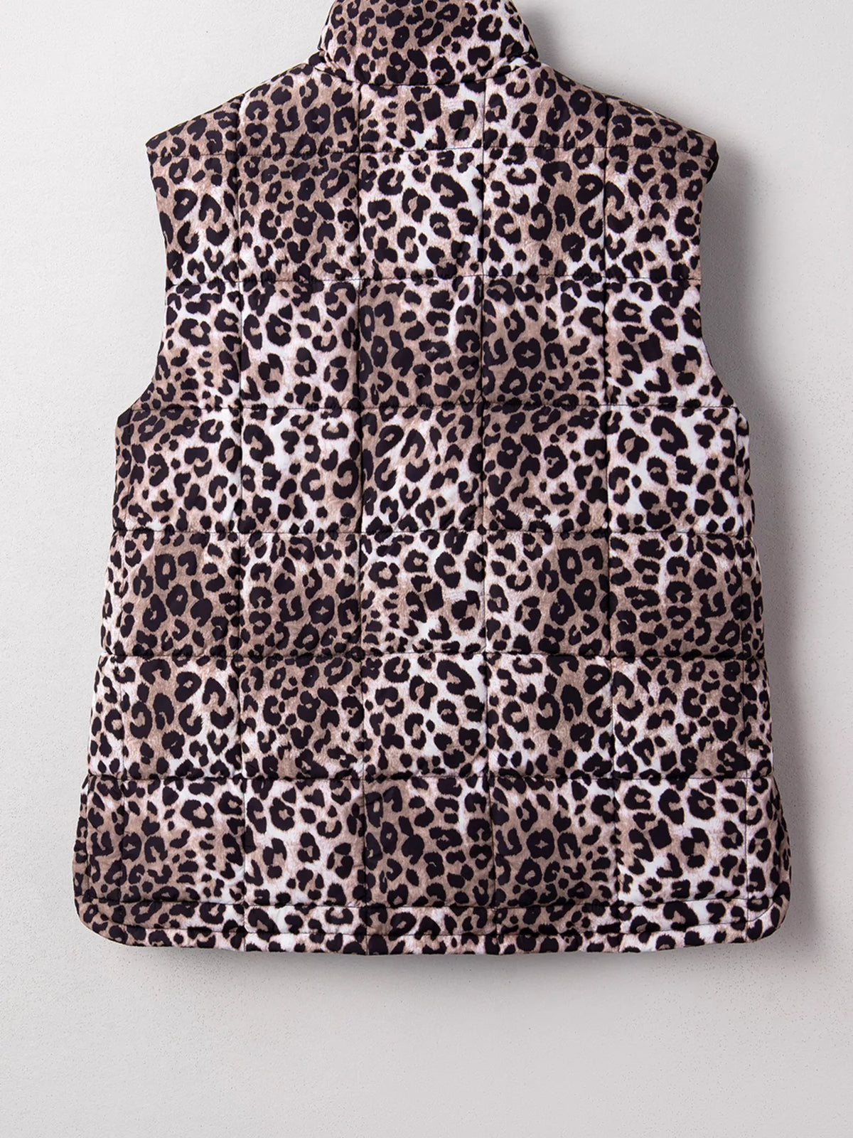 Gilet Noélia – matelassé léopard zippé – photo produit 3
