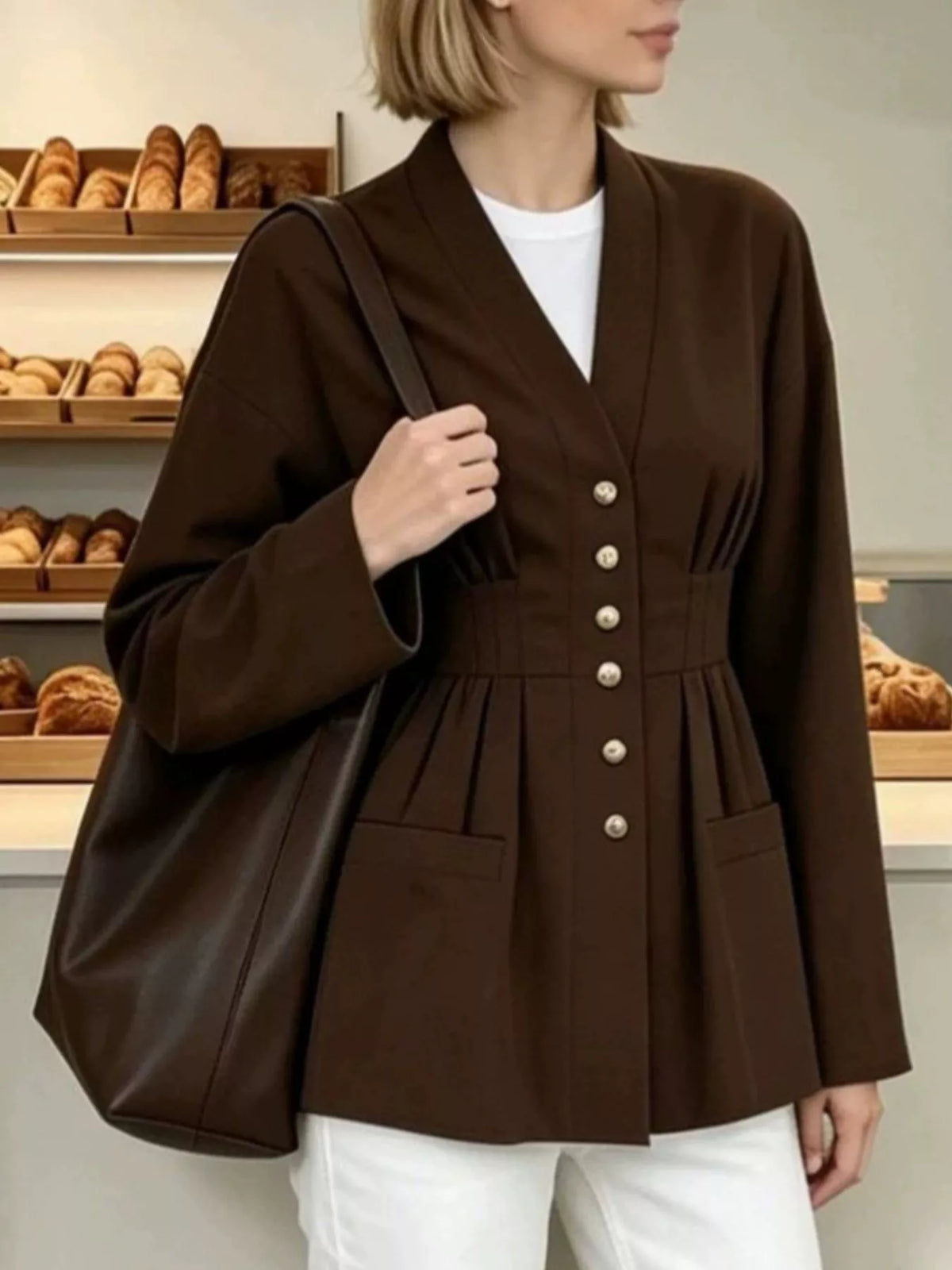 Blouse Soléane plissée – photo produit 4