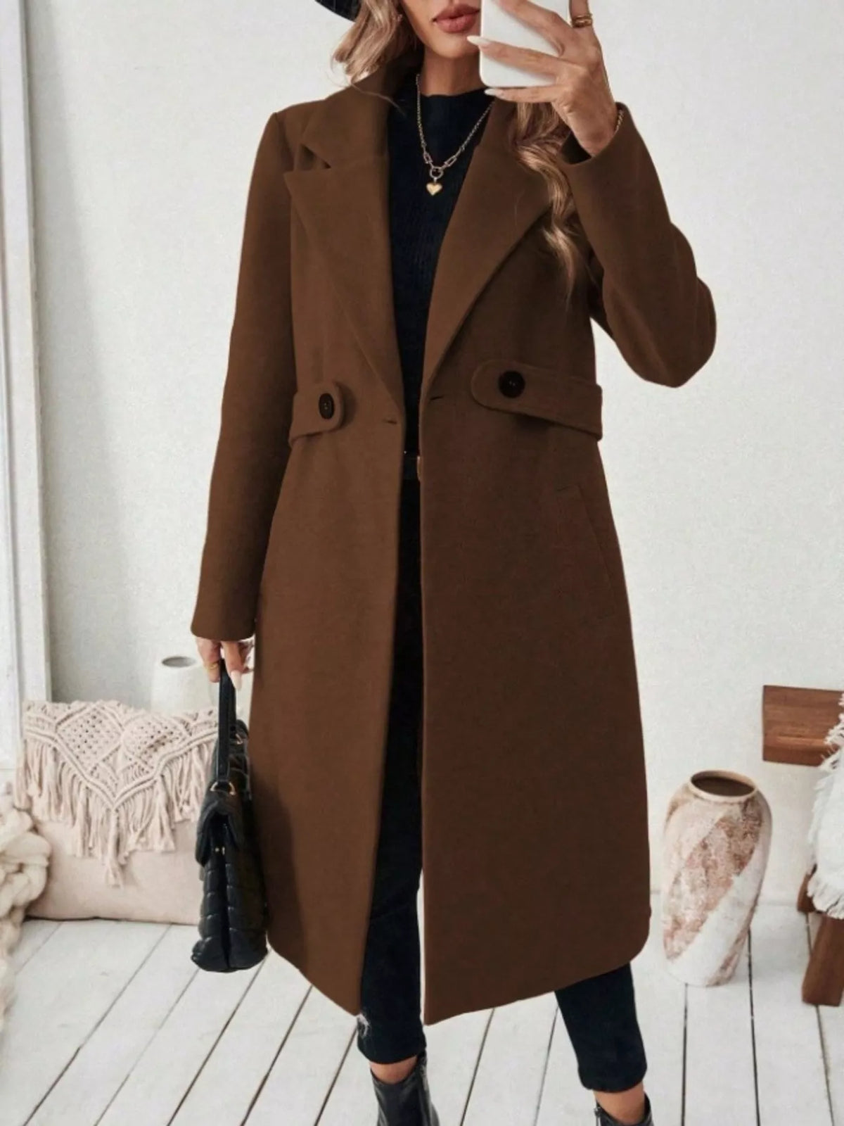 Manteau Livia ceinturé grande taille – photo produit 8