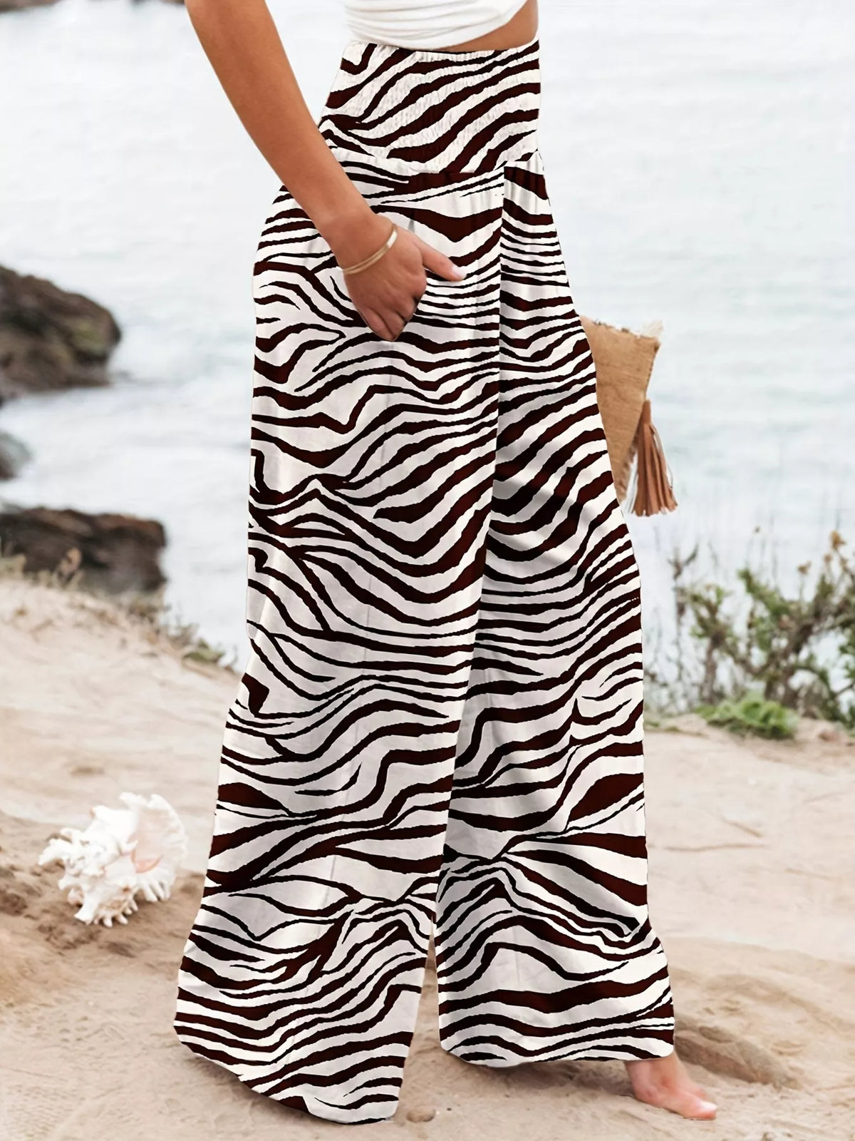 Pantalon zèbre Nina grande taille – photo produit 2