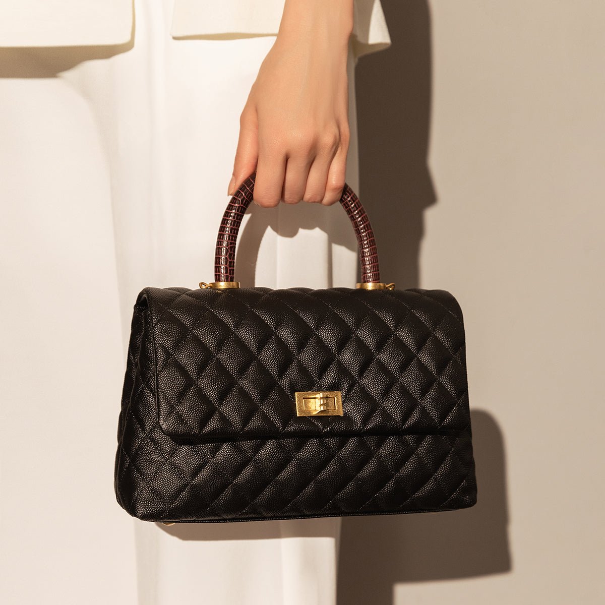 Sac Romy matelassé noir – photo produit 5