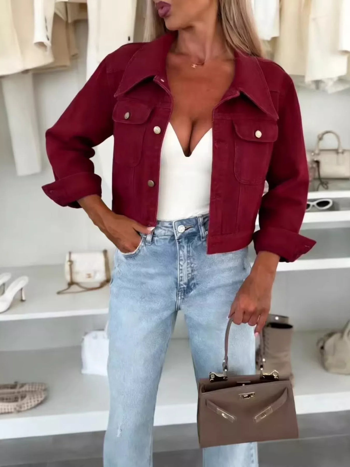 Veste en jean Jade grande taille – photo produit 1