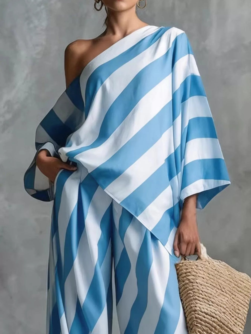 Ensemble Ana rayé grande taille – photo produit 6