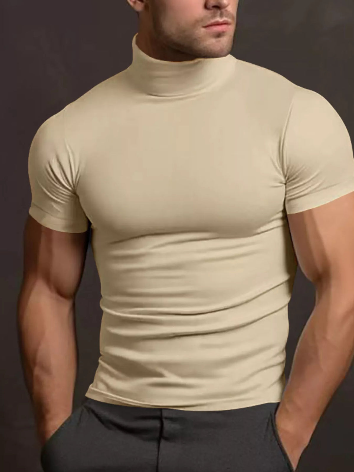 T-shirt Léopold col roulé grande taille – photo produit 1