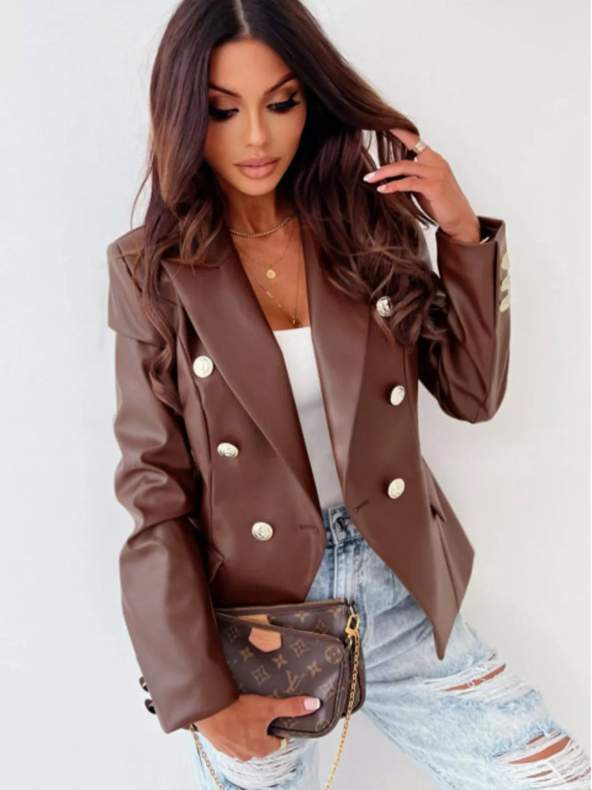 Blazer Oléna effet cuir – photo produit 2