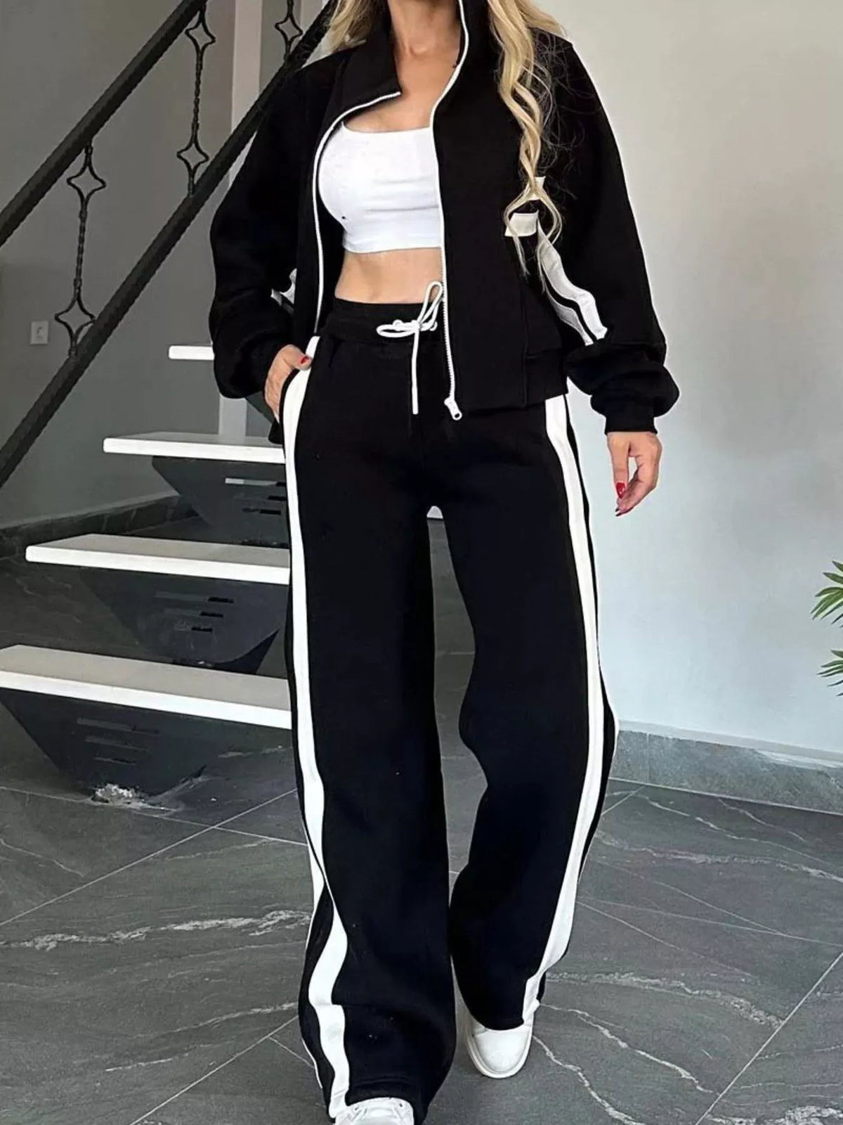 Ensemble Lina zippé grande taille – photo produit 1