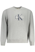 CALVIN KLEIN MEN'S GRAY ZIP-UP SWEATSHIRT