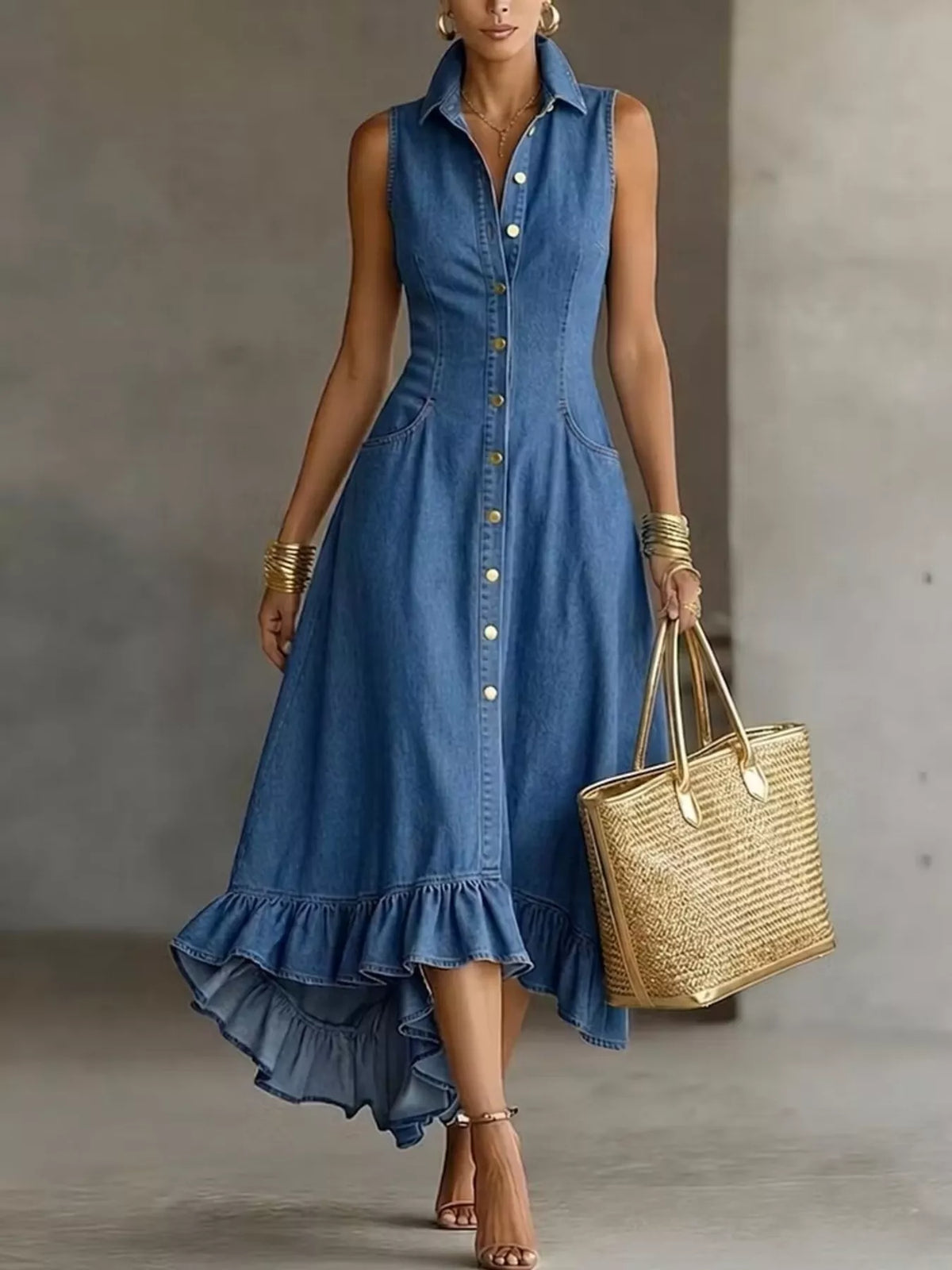 Robe en jean Ana grande taille – photo produit 2