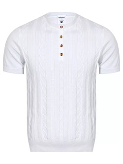 Polo Maël – maille torsadée – photo produit 1