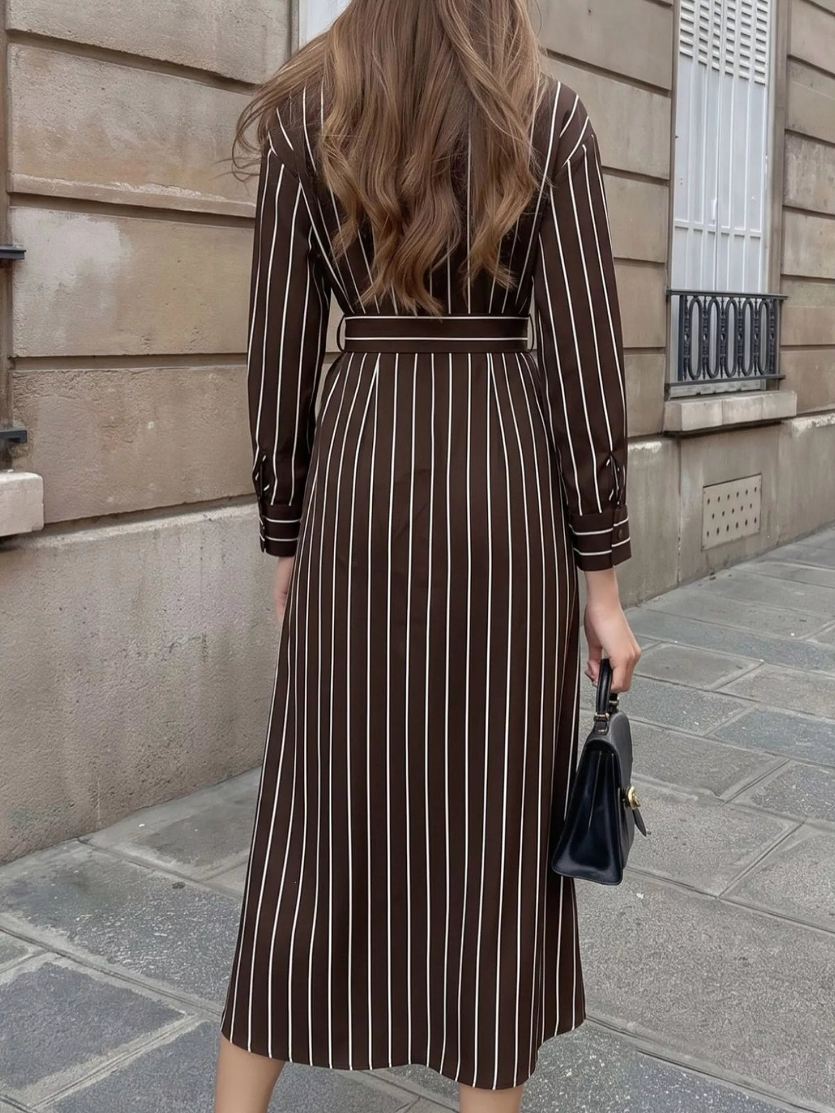 Robe chemise Clara rayée – photo produit 5