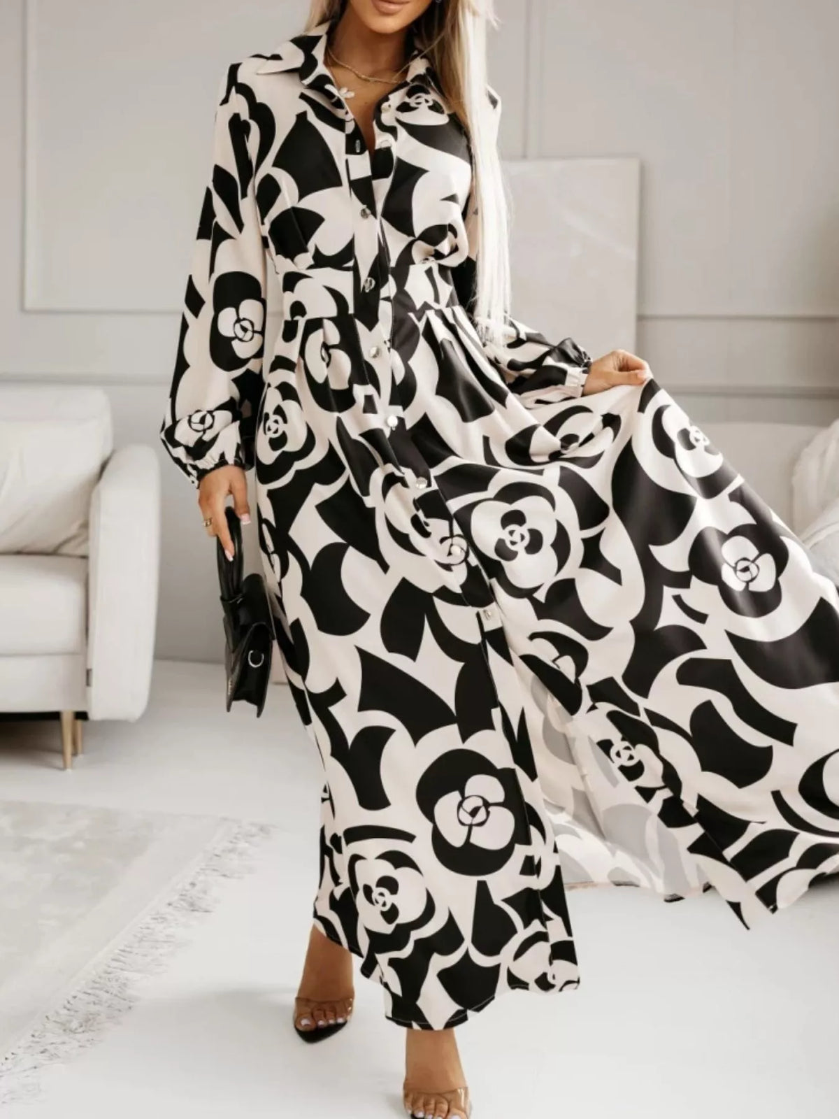 Robe chemise Shamara longue – photo produit 8