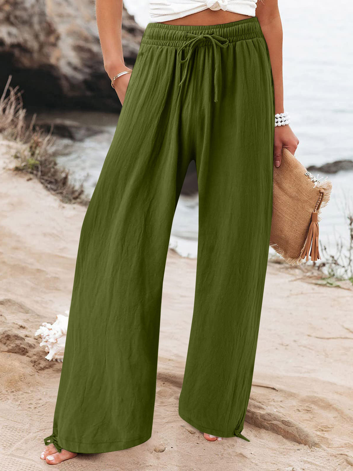 Pantalon Zélie large à cordon – photo produit 1