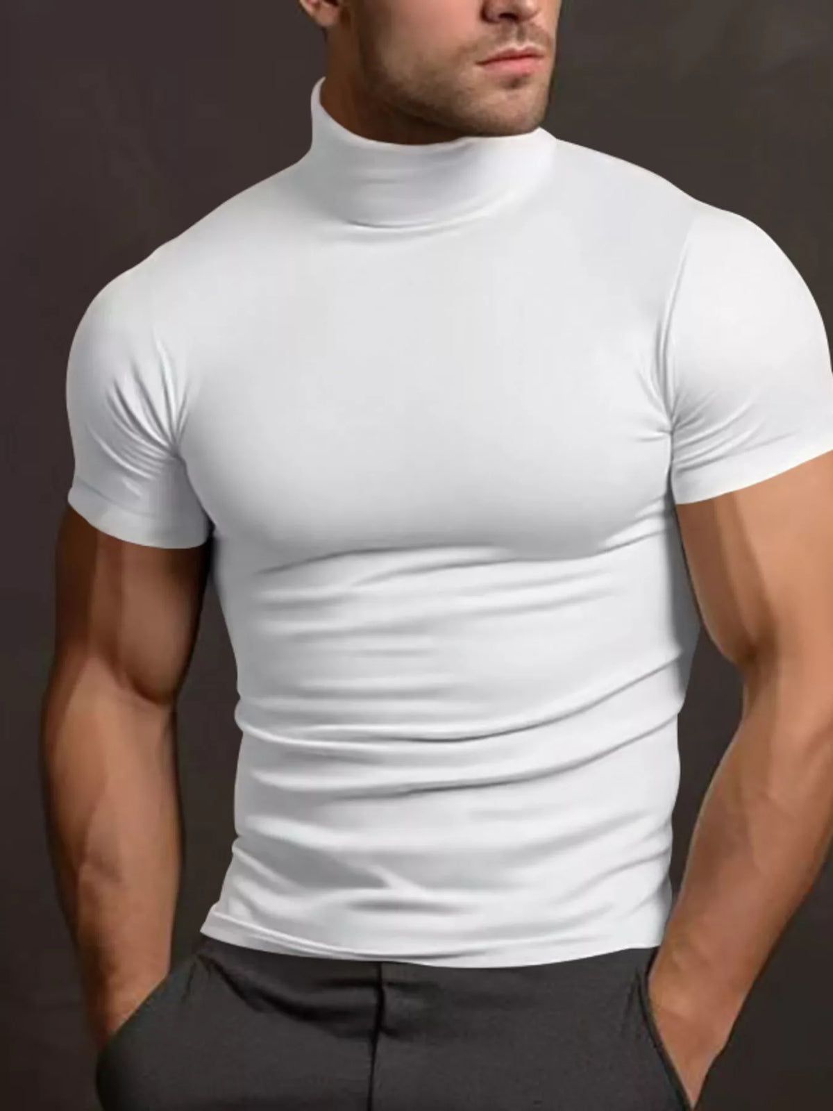 T-shirt Léopold col roulé grande taille – photo produit 6