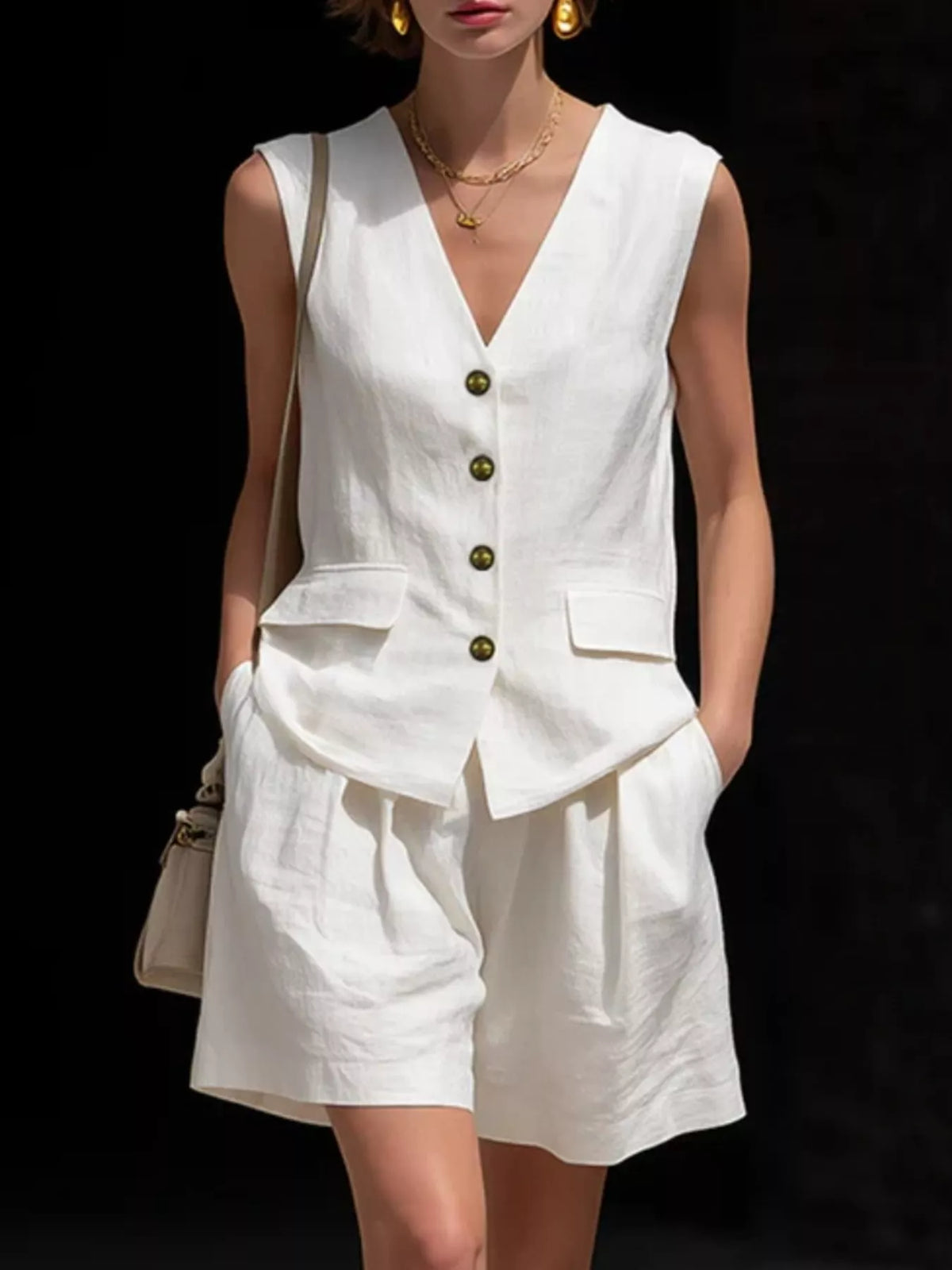 Ensemble Belinda gilet et short – photo produit 1