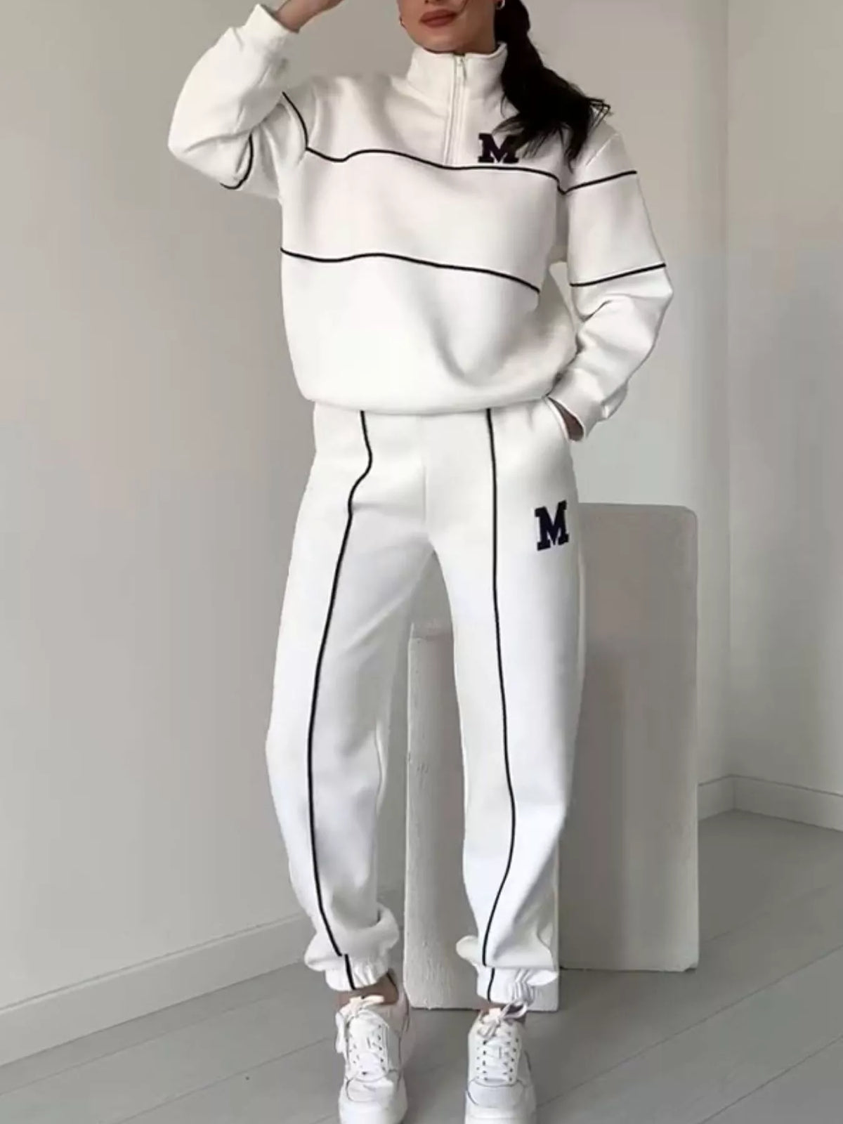 Ensemble Lina demi-zip grande taille – photo produit 1