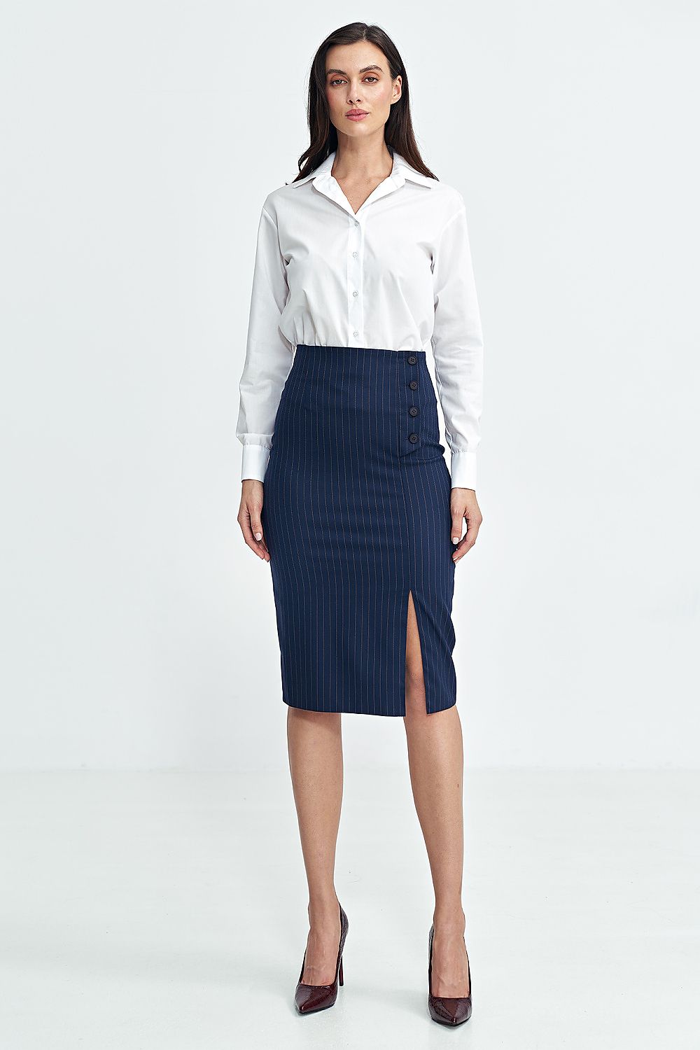 Jupe Alméline midi rayée – photo produit 2