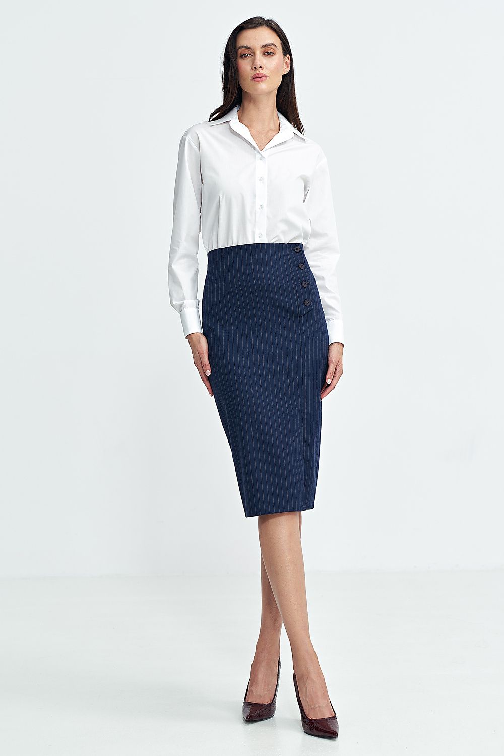 Jupe Alméline midi rayée – photo produit 4