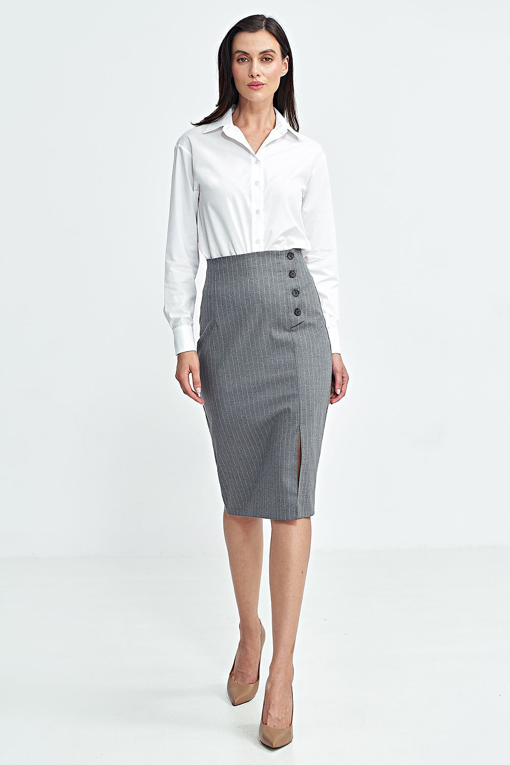 Jupe Alméline midi rayée – photo produit 6