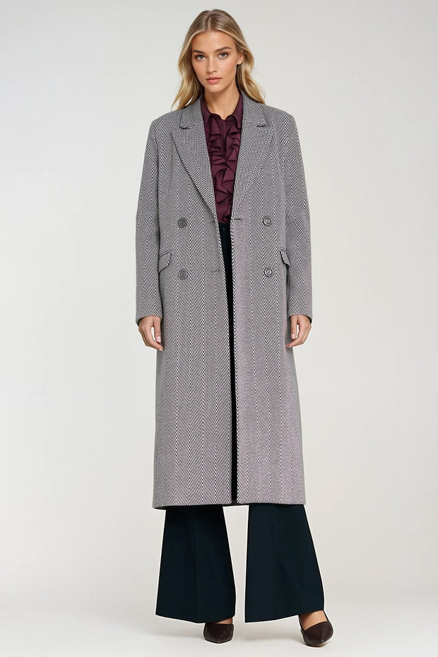 Solévia – Long Double-Breasted Coat by Nife