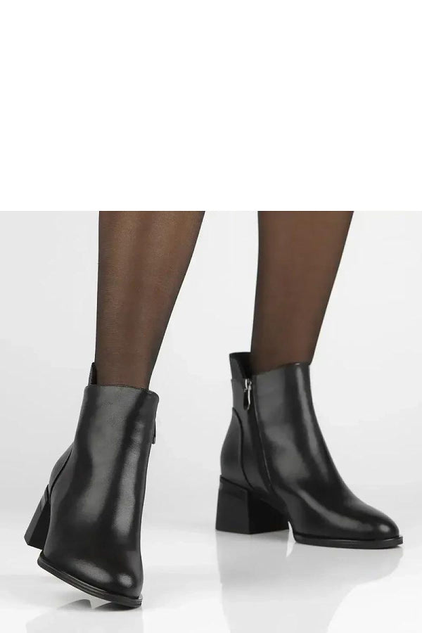 Bottines Jean en cuir naturel à strass