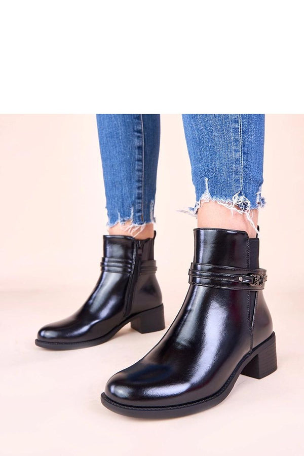 Bottines Lilua à talon bloc et bride décorative